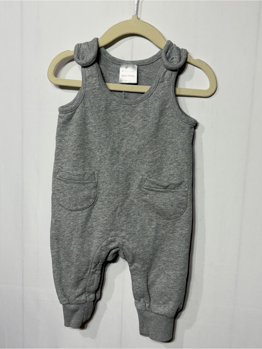 Hanna Andersson Grey Baby Romper Overalls